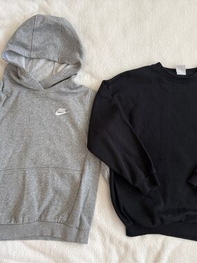 Kids Nike Sweatshirts Grey And Black barely worn